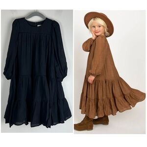 Joyfolie Boho Prairie Farmhouse Western Photo Shoot Charlotte Maxi Dress Black 2